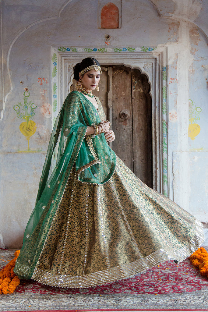 Swati Green Lehenga Gulabo Jaipur