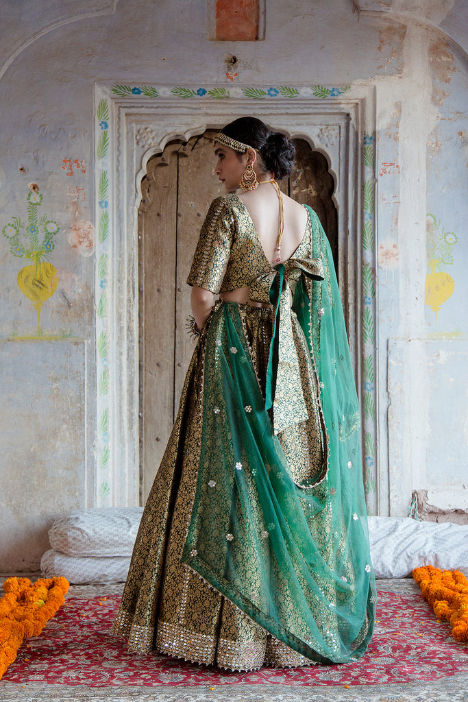 Swati Green Lehenga Gulabo Jaipur