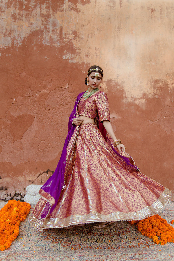 Swati Purple Lehenga Gulabo Jaipur