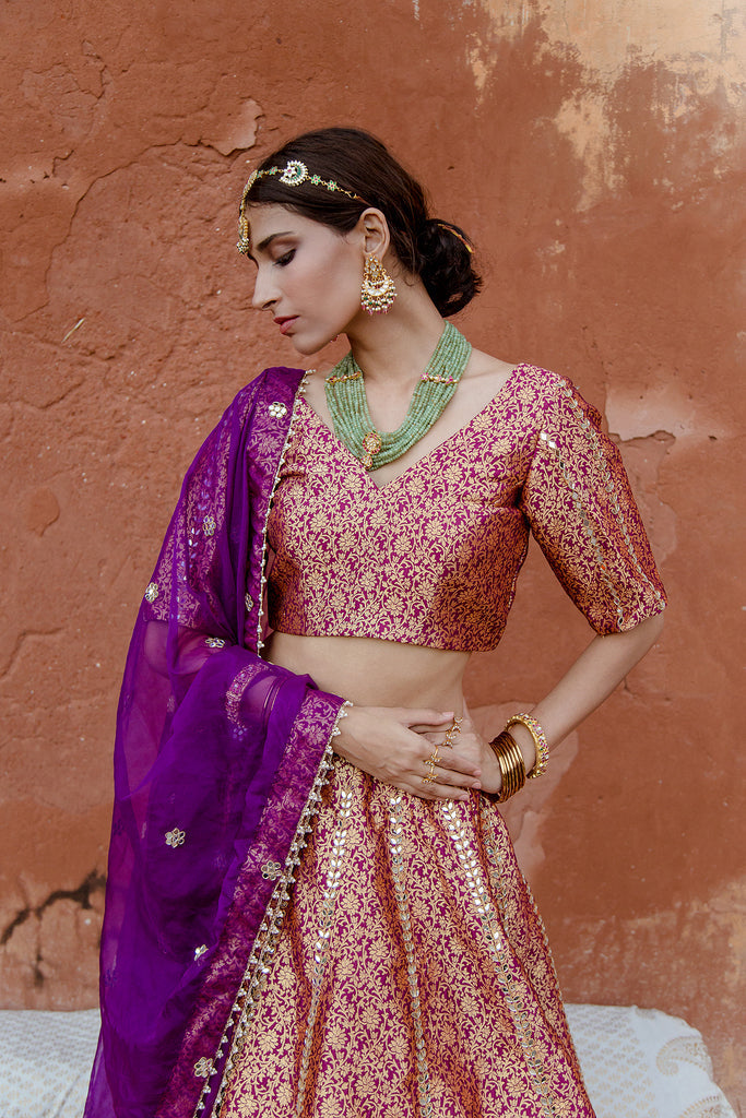 Swati Purple Lehenga Gulabo Jaipur