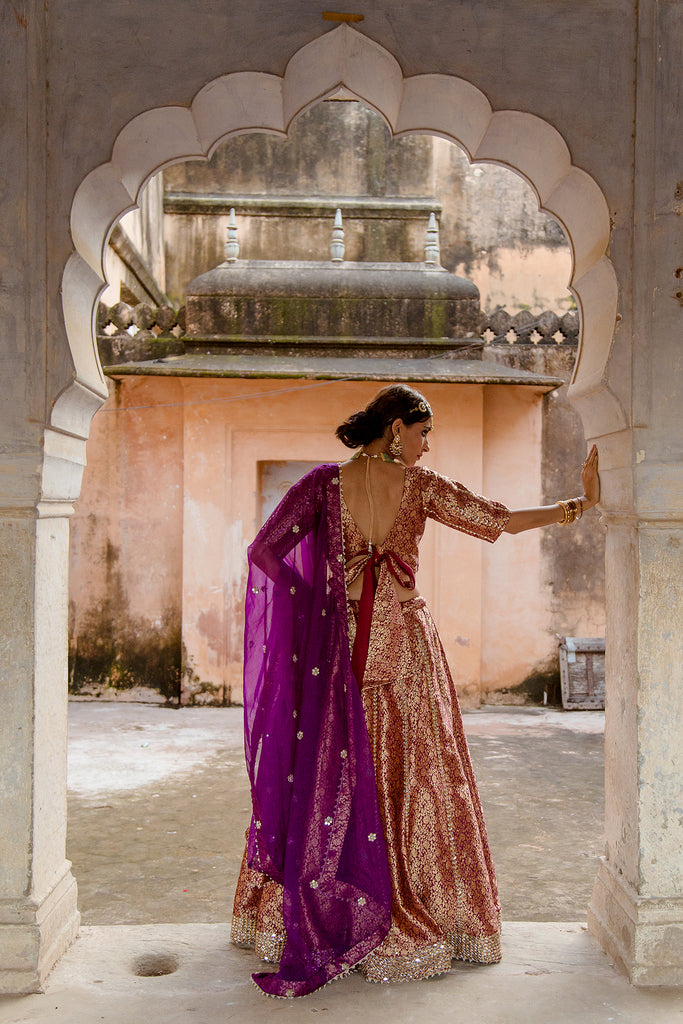 Swati Purple Lehenga Gulabo Jaipur