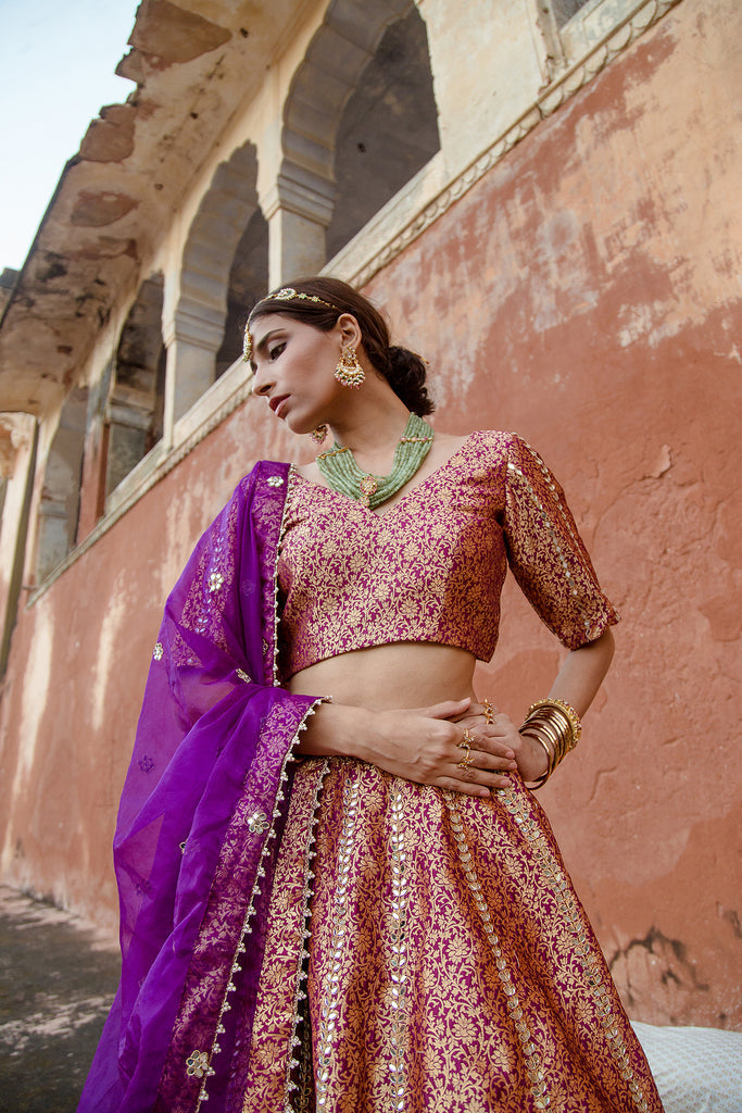 Swati Purple Lehenga Gulabo Jaipur