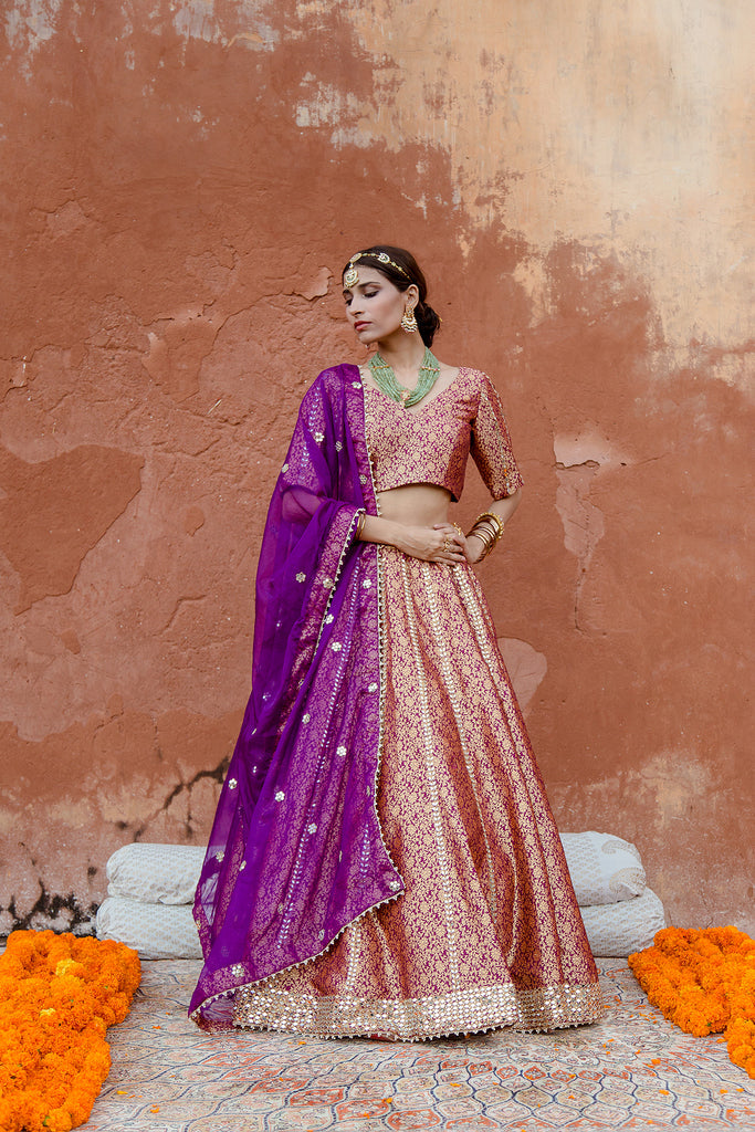 Swati Purple Lehenga Gulabo Jaipur