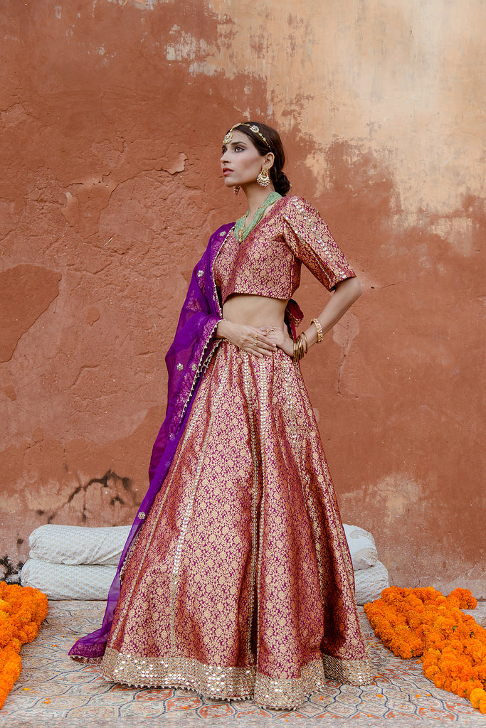 Swati Purple Lehenga Gulabo Jaipur