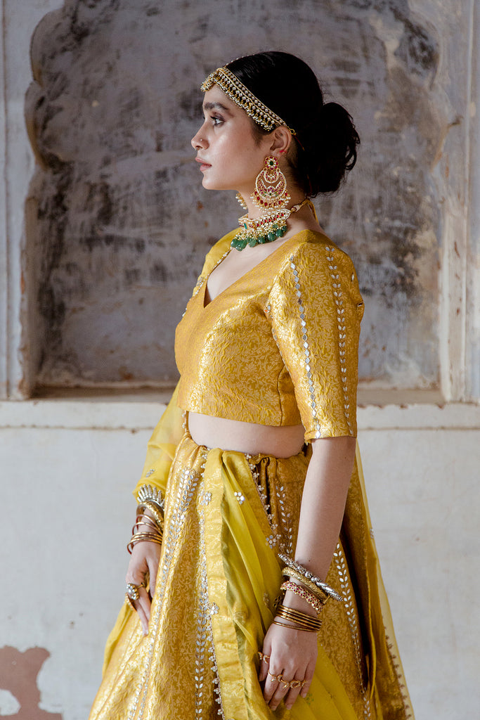 Swati Yellow Lehenga Gulabo Jaipur