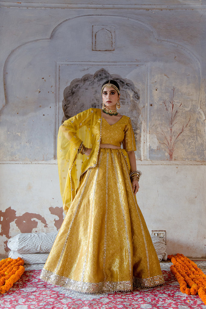 Swati Yellow Lehenga Gulabo Jaipur