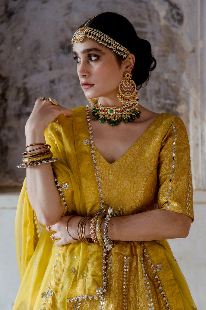 Swati Yellow Lehenga Gulabo Jaipur