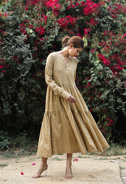 TIA BEIGE DRESS Gulabo Jaipur