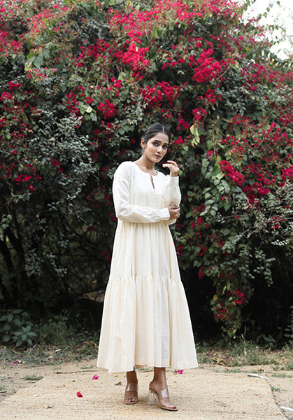 TIA WHITE DRESS Gulabo Jaipur