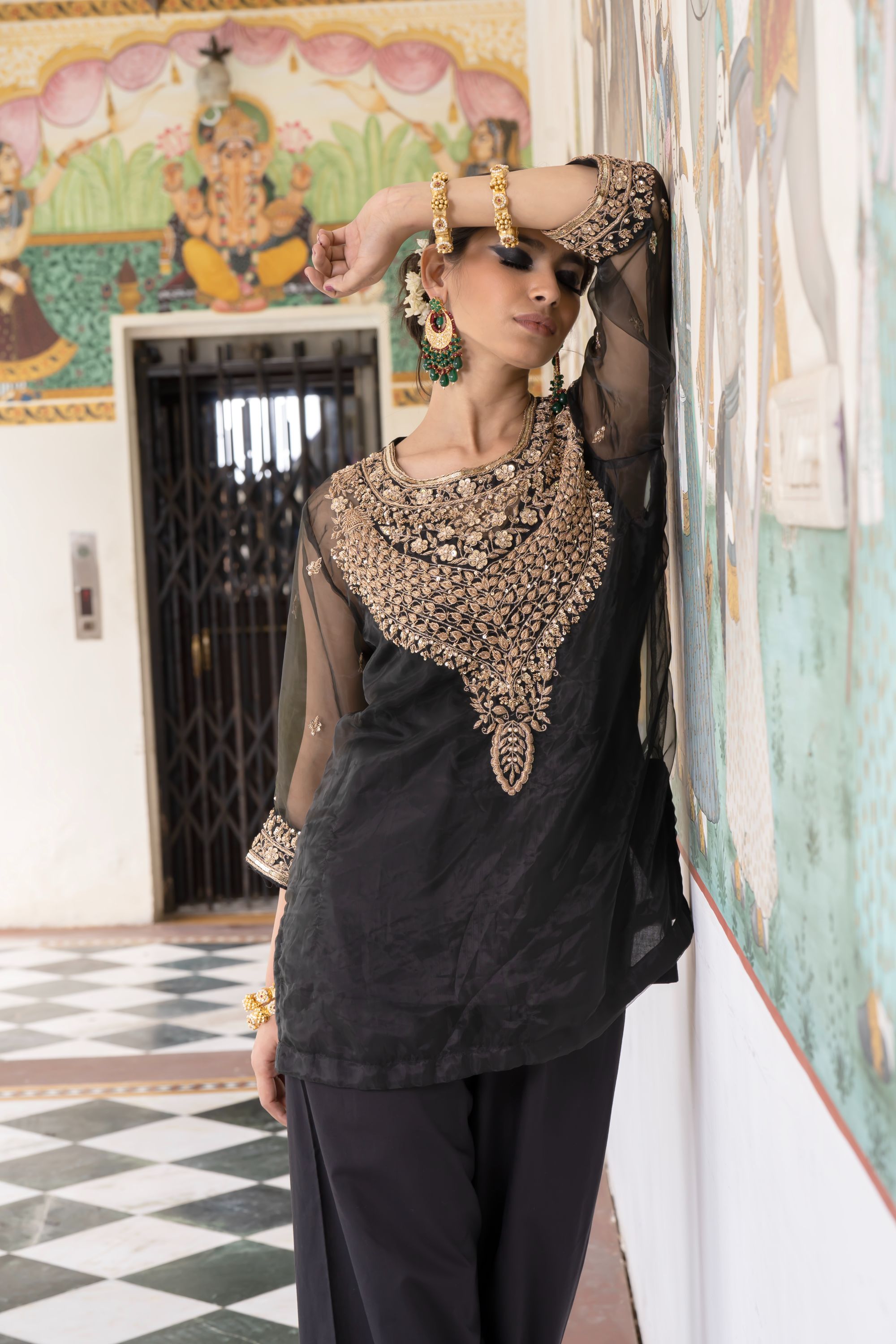 ZIFA BLACK SET Gulabo Jaipur