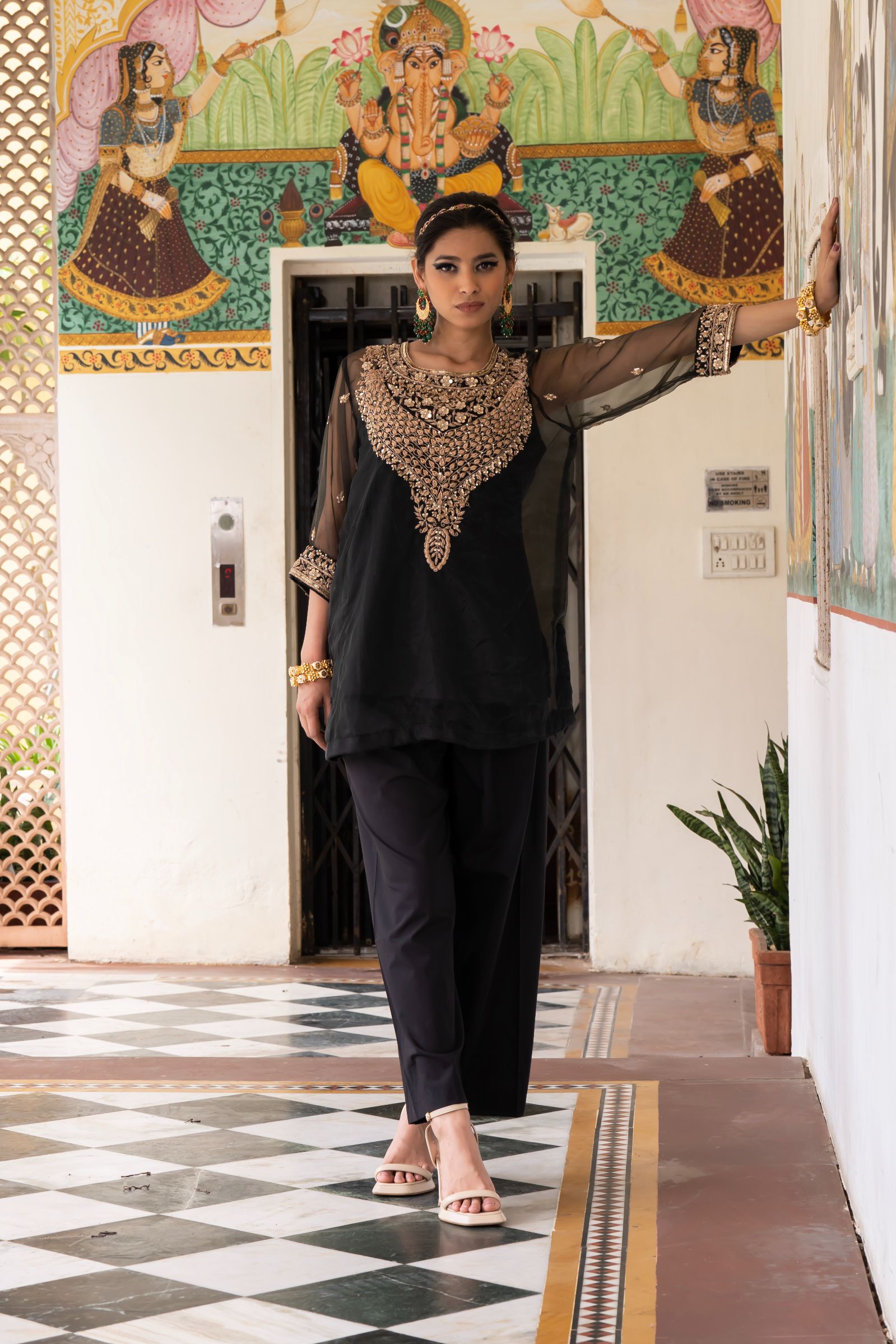 ZIFA BLACK SET Gulabo Jaipur