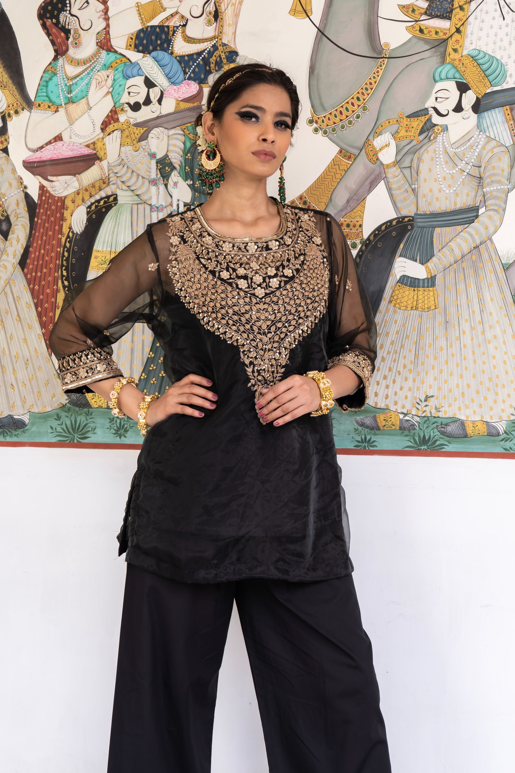 ZIFA BLACK SET Gulabo Jaipur