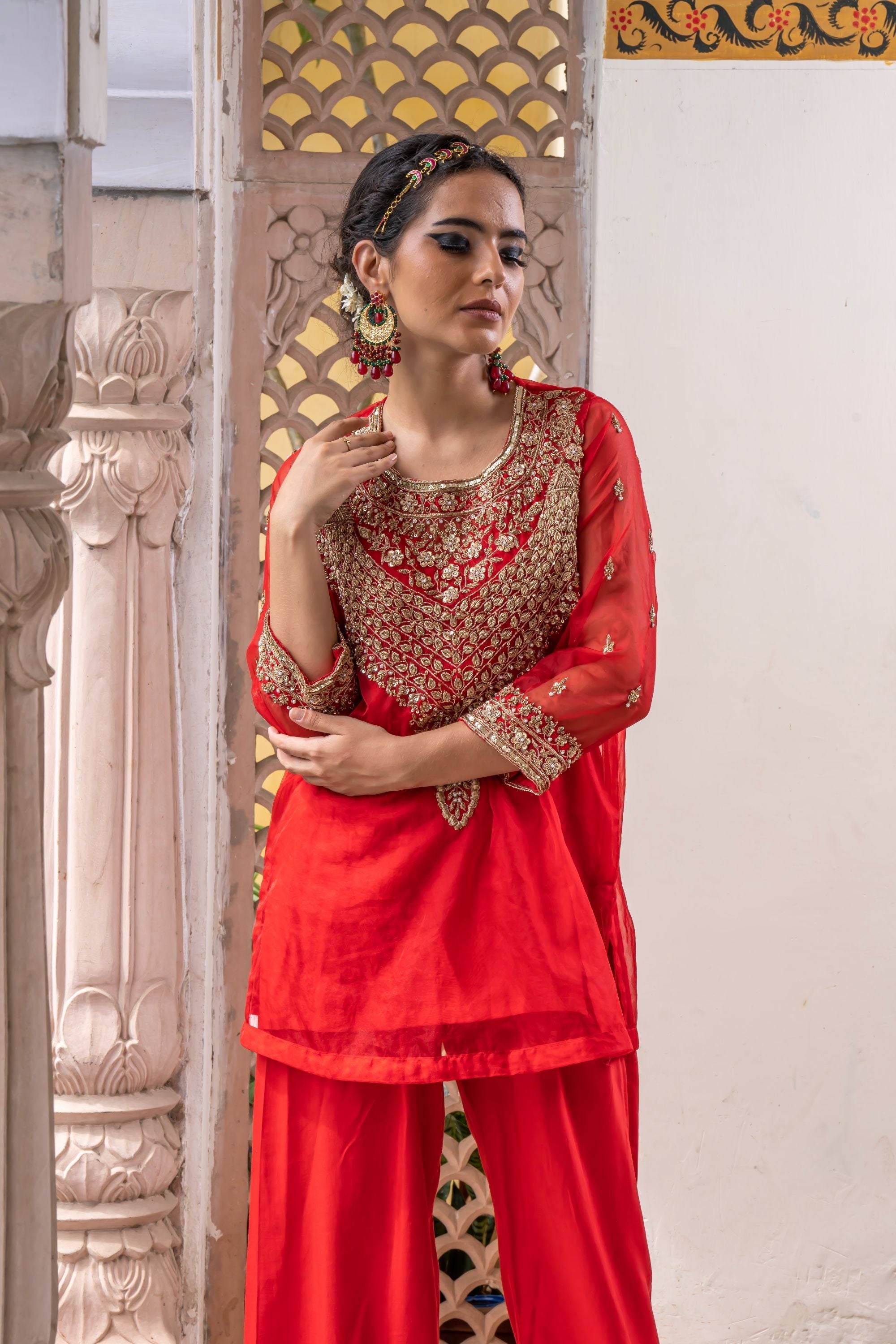 ZIFA RED SET Gulabo Jaipur