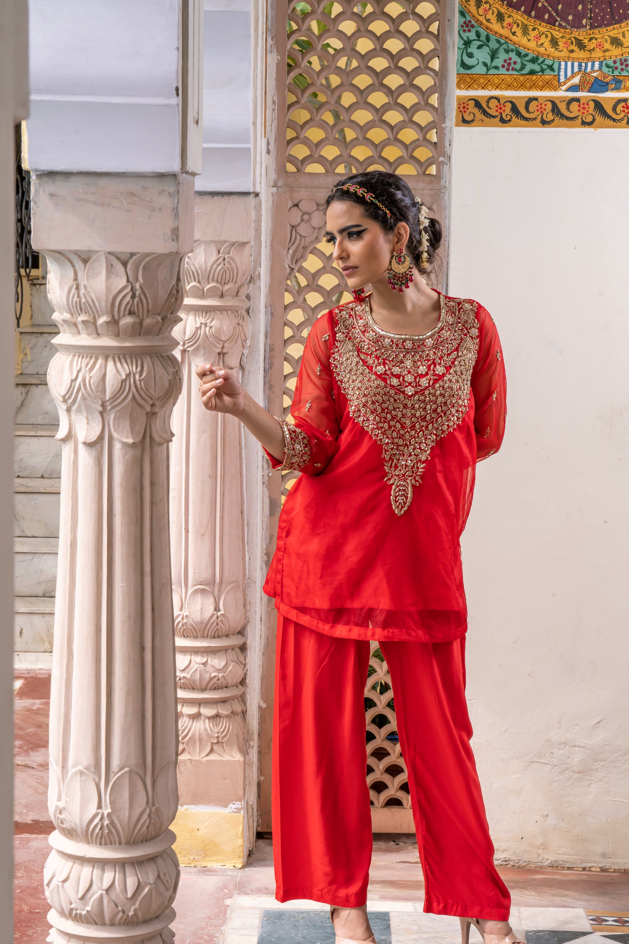 ZIFA RED SET Gulabo Jaipur