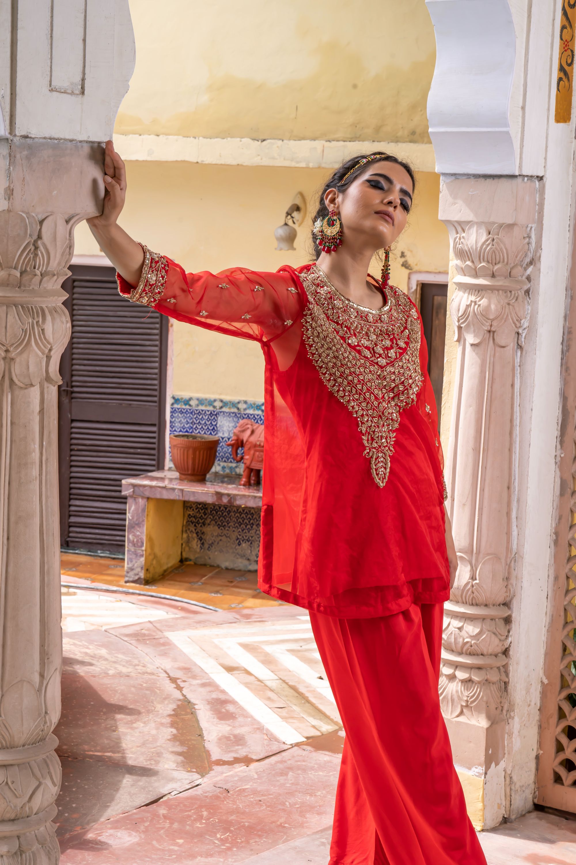 ZIFA RED SET Gulabo Jaipur