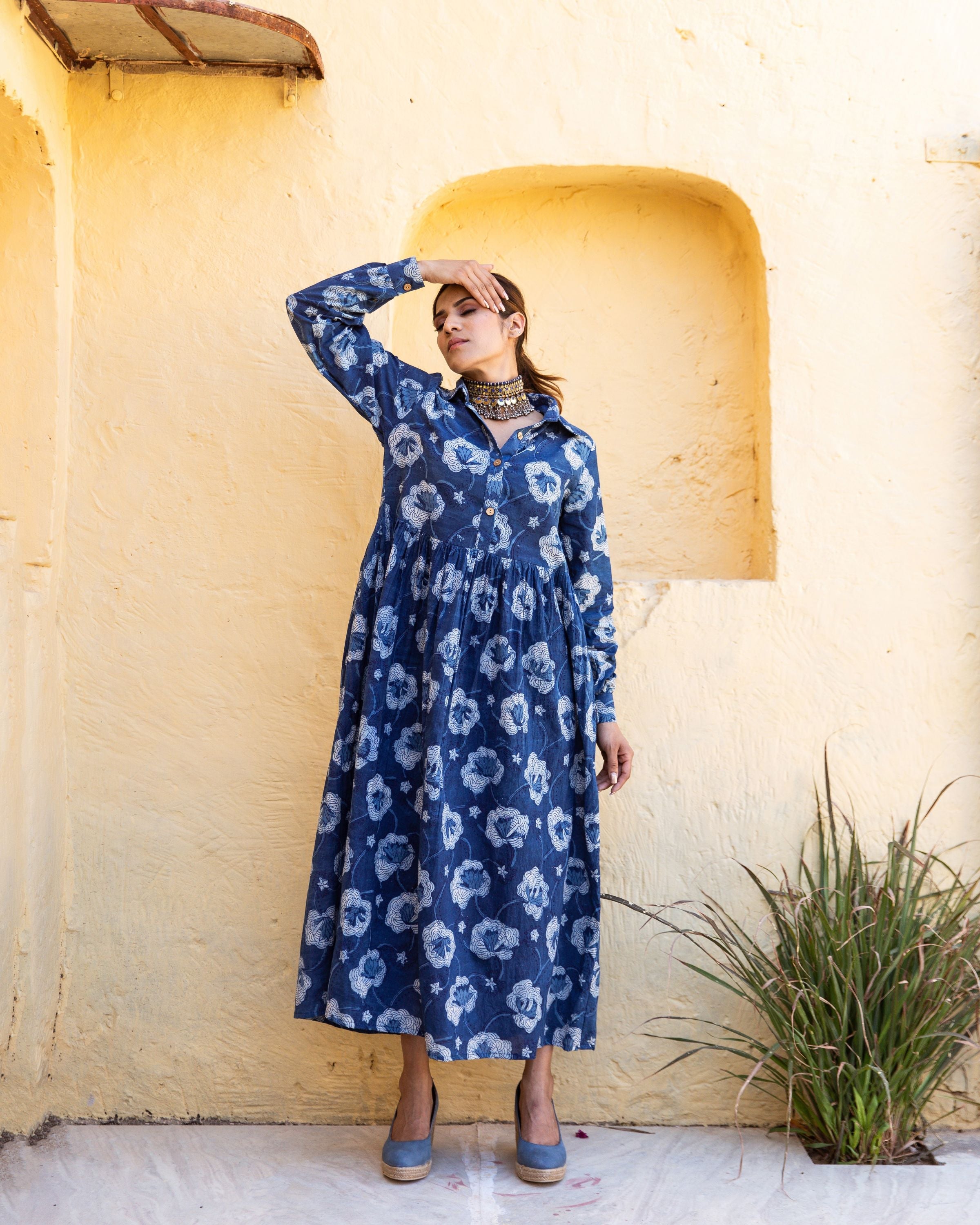 ZOLA INDIGO DRESS Gulabo Jaipur