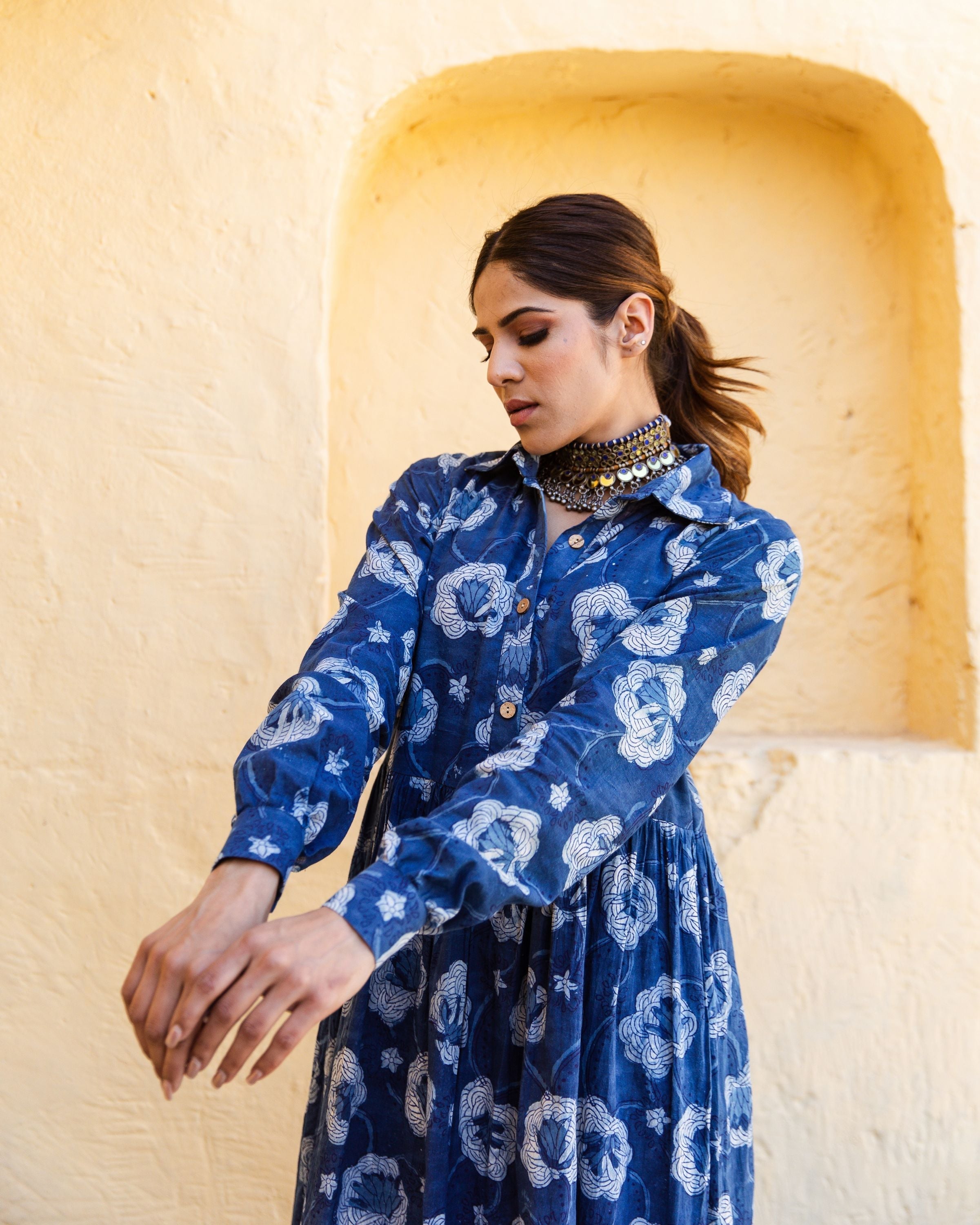 ZOLA INDIGO DRESS Gulabo Jaipur