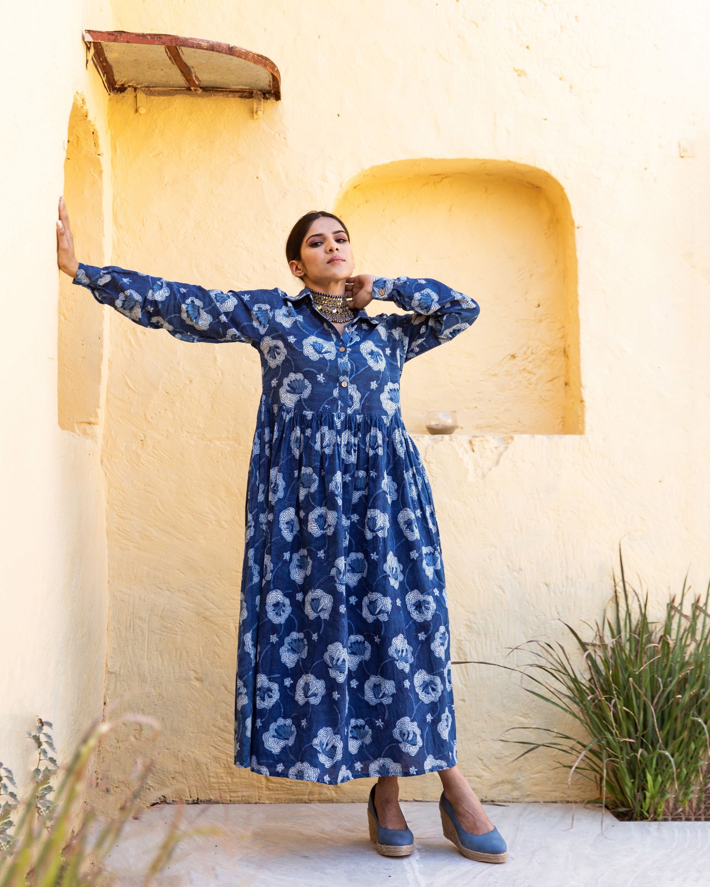 ZOLA INDIGO DRESS Gulabo Jaipur