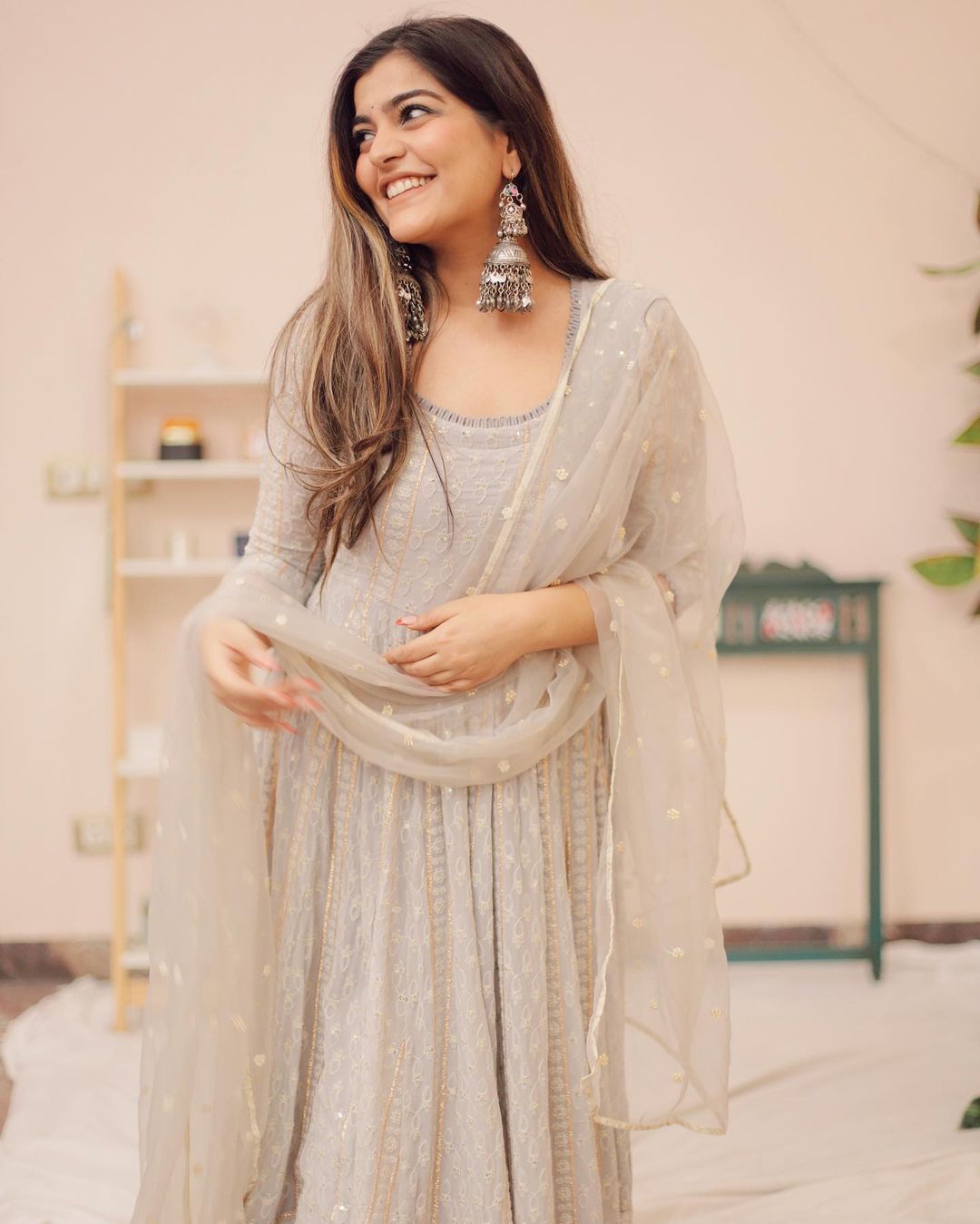 Nisa Grey Anarkali